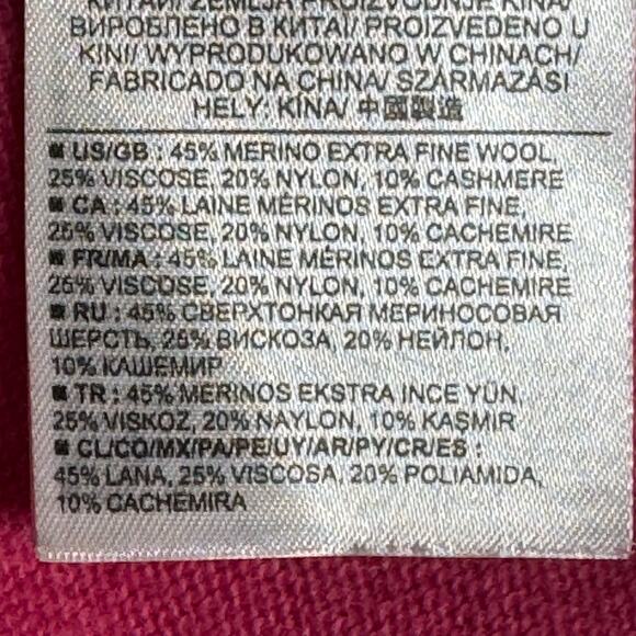 Banana Republic Merino Wool Cashmere Jewel Neck Pullover Sweater Pink Women S - Picture 7 of 9